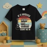 If It Involves Jesus And Guitars Count Me In Toddler T-Shirt thumb 3