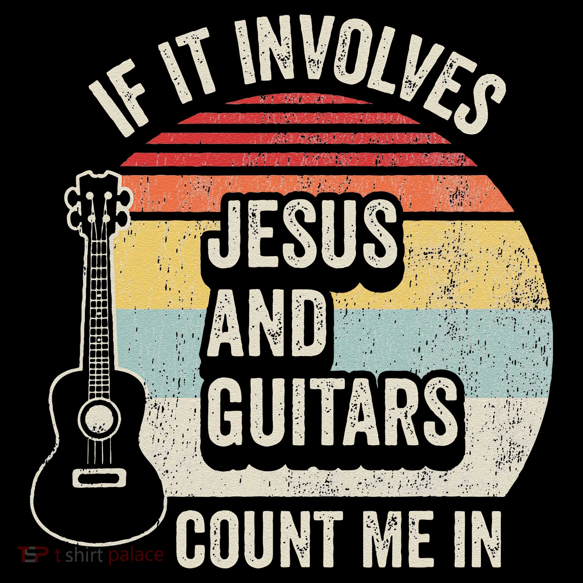 If It Involves Jesus And Guitars Count Me In Kids Sweatshirt