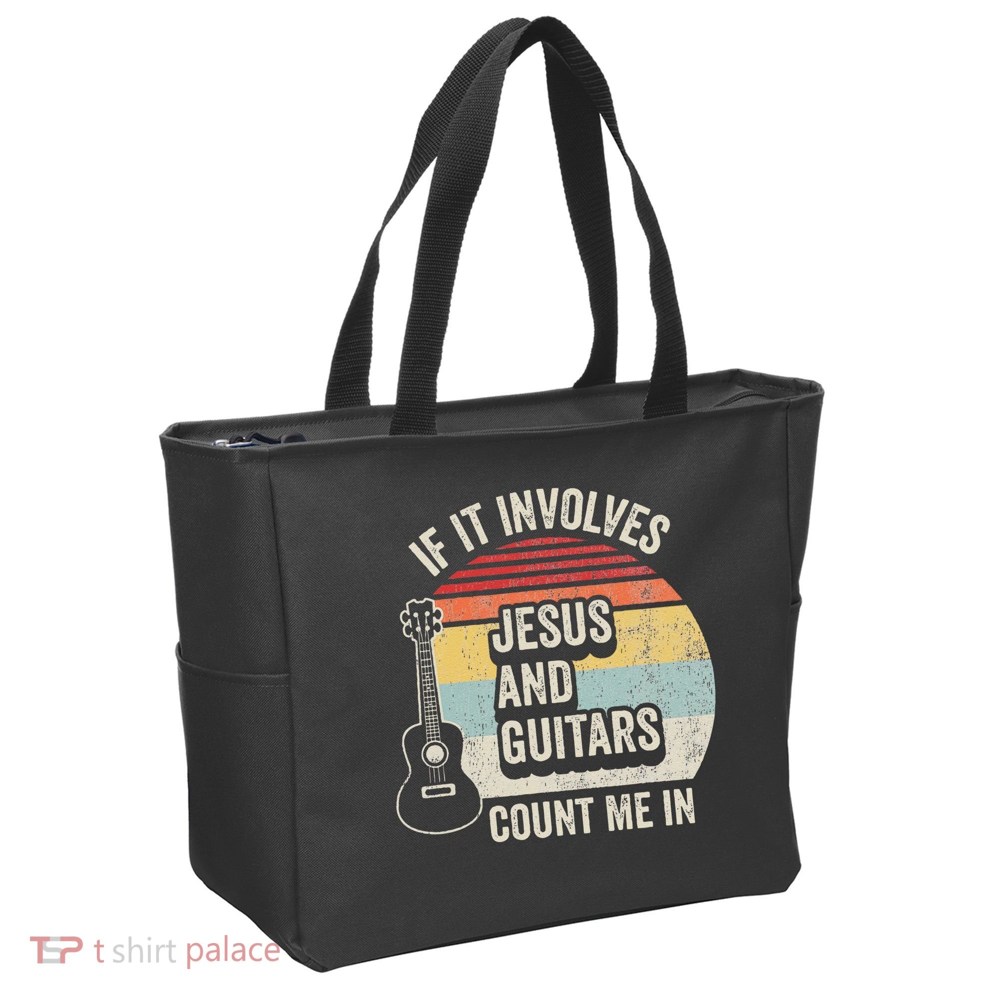 If It Involves Jesus And Guitars Count Me In Tote Bag