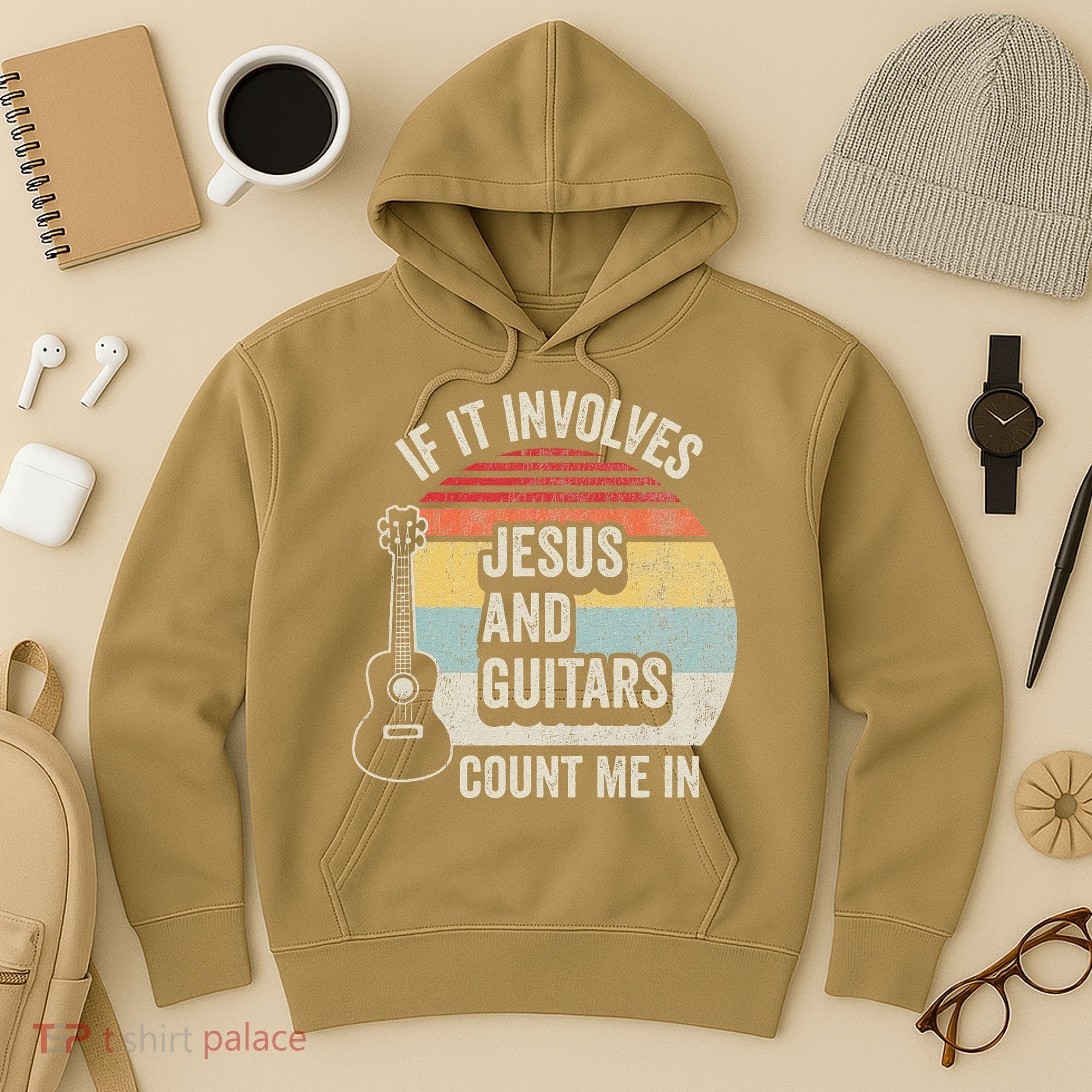 If It Involves Jesus And Guitars Count Me In Hoodie