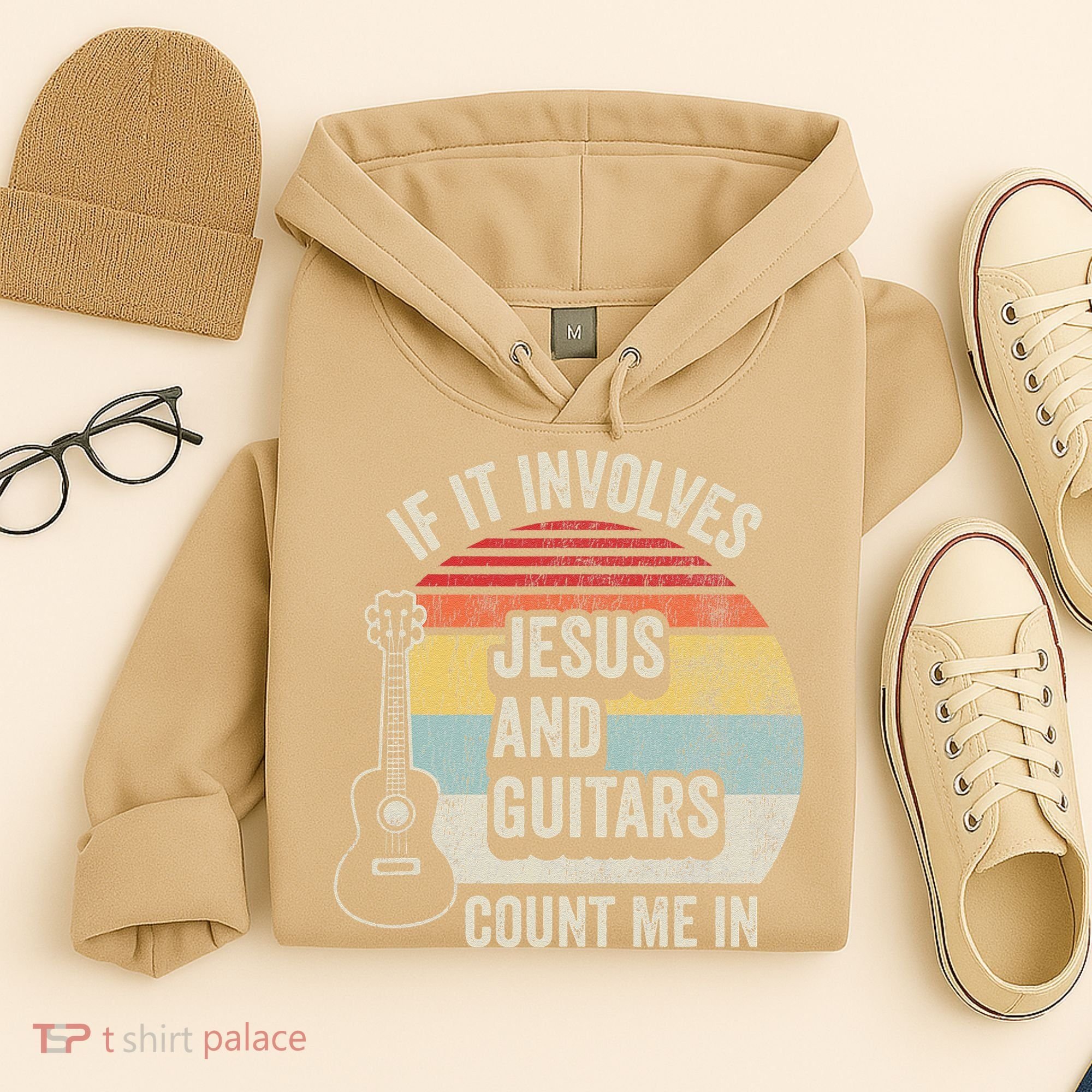 If It Involves Jesus And Guitars Count Me In Hoodie