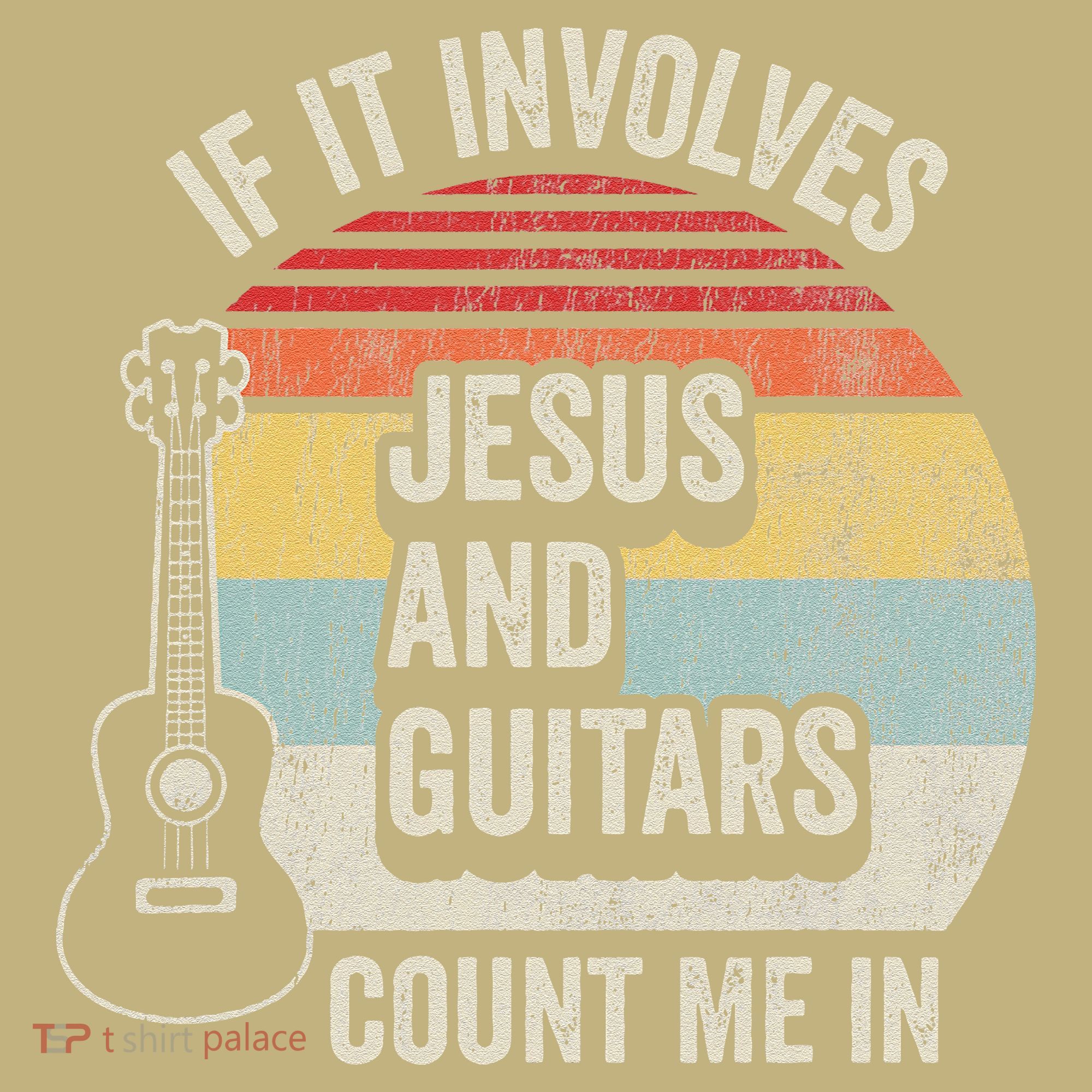 If It Involves Jesus And Guitars Count Me In Polo