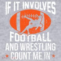 If It Involves Football And Wrestling Count Me Women's Racerback Cropped Tank thumb 2