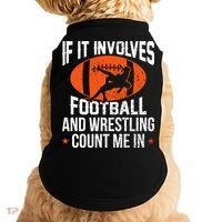 If It Involves Football And Wrestling Count Me Doggie Tank thumb 0