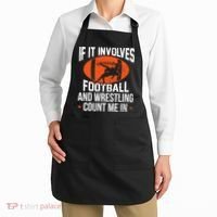 If It Involves Football And Wrestling Count Me Apron thumb 2