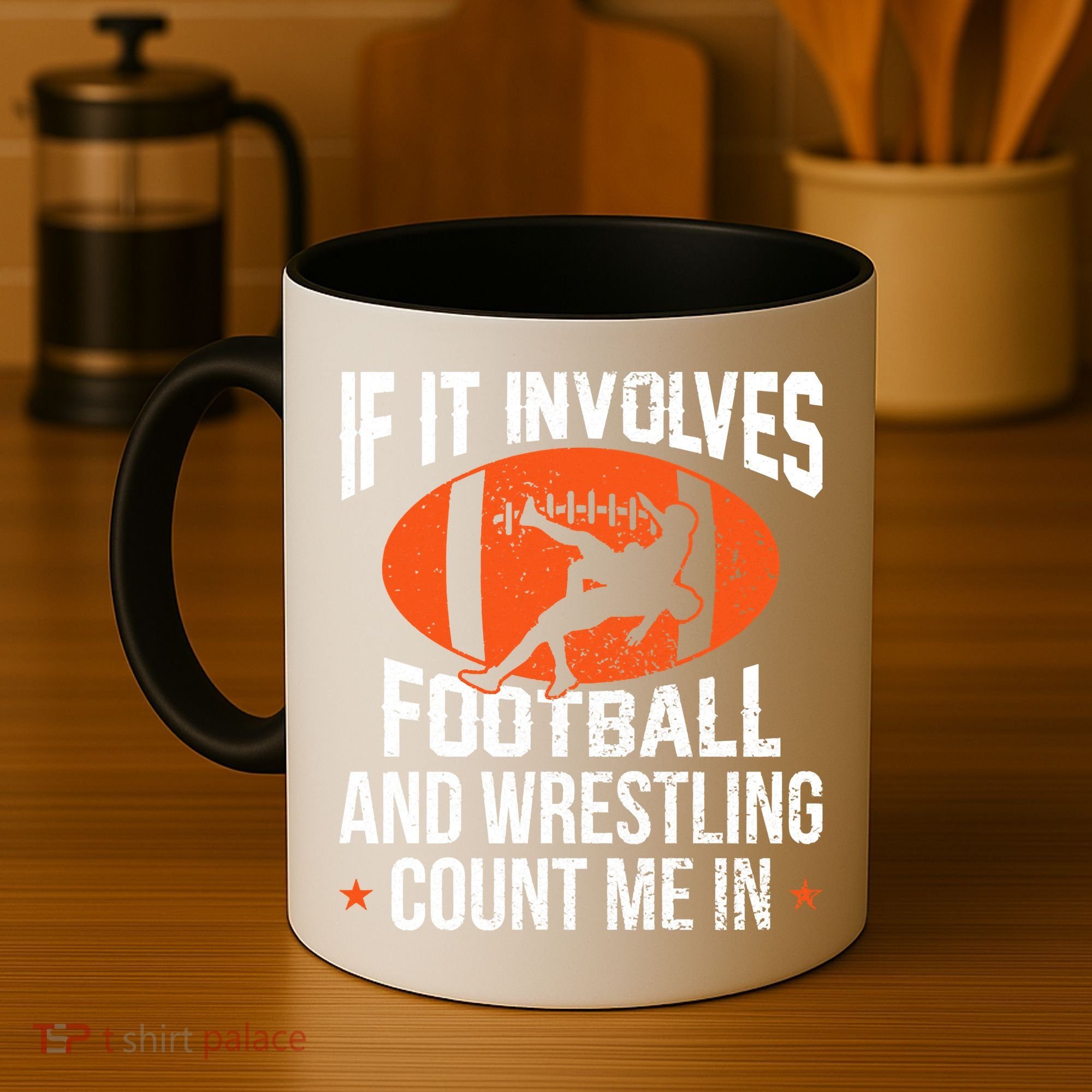 If It Involves Football And Wrestling Count Me Coffee Mug