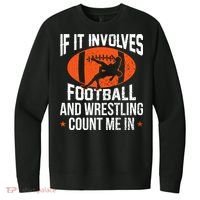If It Involves Football And Wrestling Count Me V.I.T. Fleece Crew Sweatshirt thumb 0
