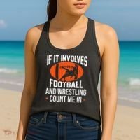 If It Involves Football And Wrestling Count Me Women's Tank Top thumb 2