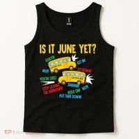 Is It June Yet Funny Loud Students School Bus Driver Tank Top thumb 2