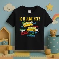 Is It June Yet Funny Loud Students School Bus Driver Toddler T-Shirt thumb 3