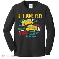 Is It June Yet Funny Loud Students School Bus Driver Kids Long Sleeve Shirt thumb 0
