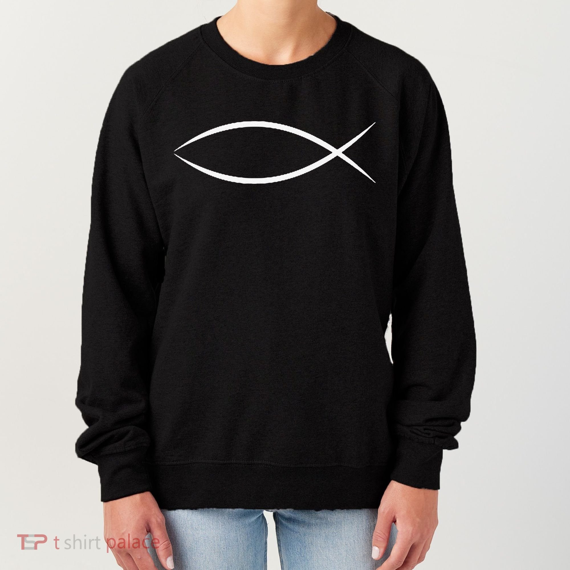 ICHTHYS ICHTHUS JESUS FISH CHRISTIAN SYMBOL Women's Sweatshirt