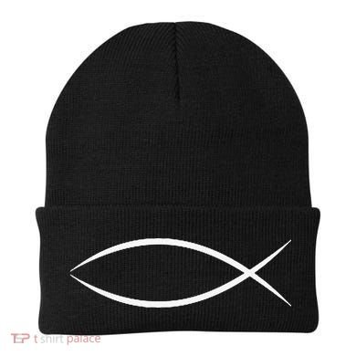 ICHTHYS ICHTHUS JESUS FISH CHRISTIAN SYMBOL Beanie