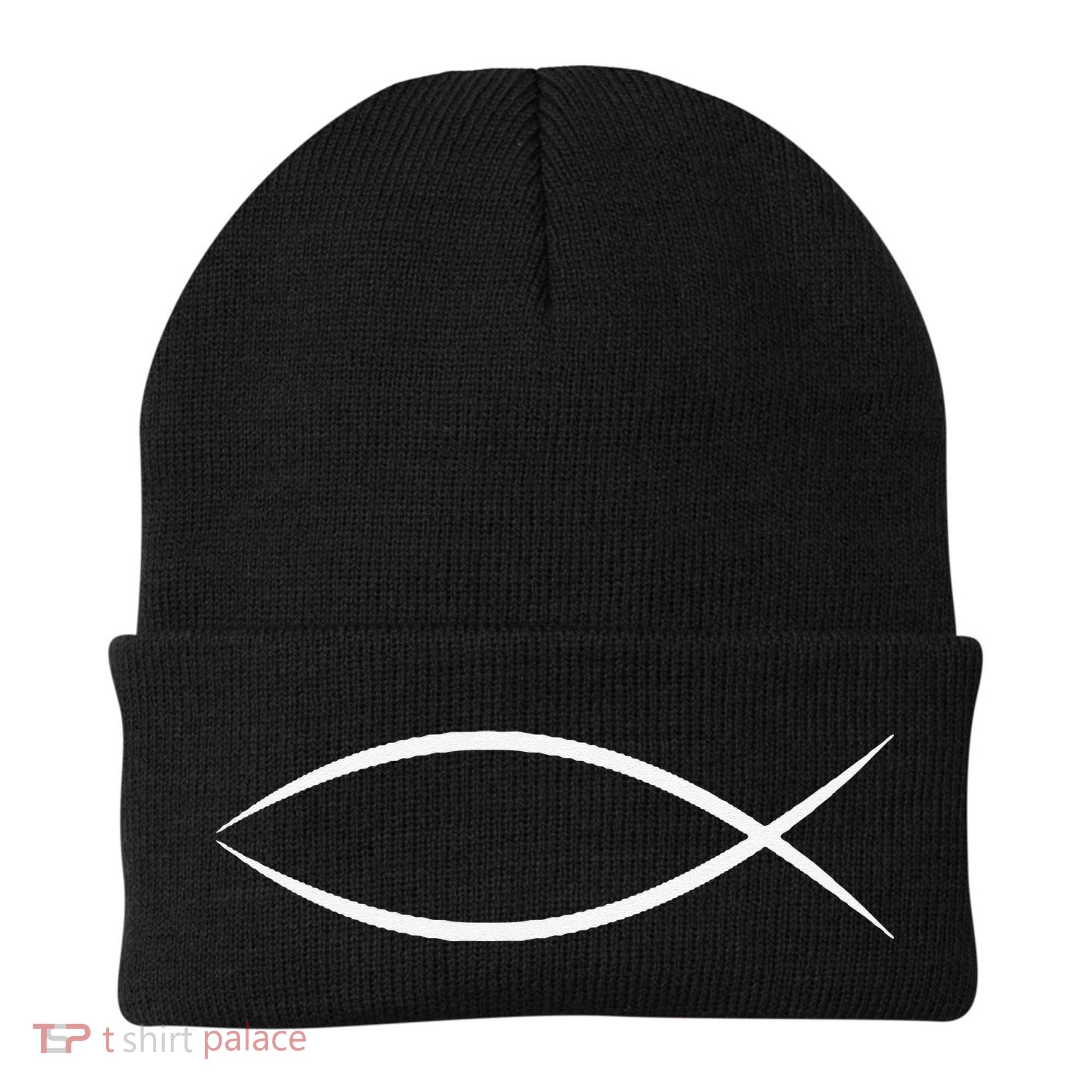 ICHTHYS ICHTHUS JESUS FISH CHRISTIAN SYMBOL Beanie