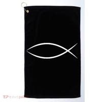 ICHTHYS ICHTHUS JESUS FISH CHRISTIAN SYMBOL Golf Towel thumb 0