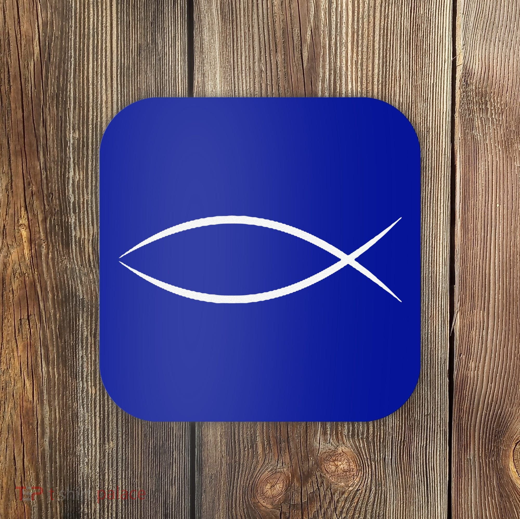 ICHTHYS ICHTHUS JESUS FISH CHRISTIAN SYMBOL Coaster