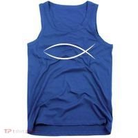 ICHTHYS ICHTHUS JESUS FISH CHRISTIAN SYMBOL Tank Top thumb 0