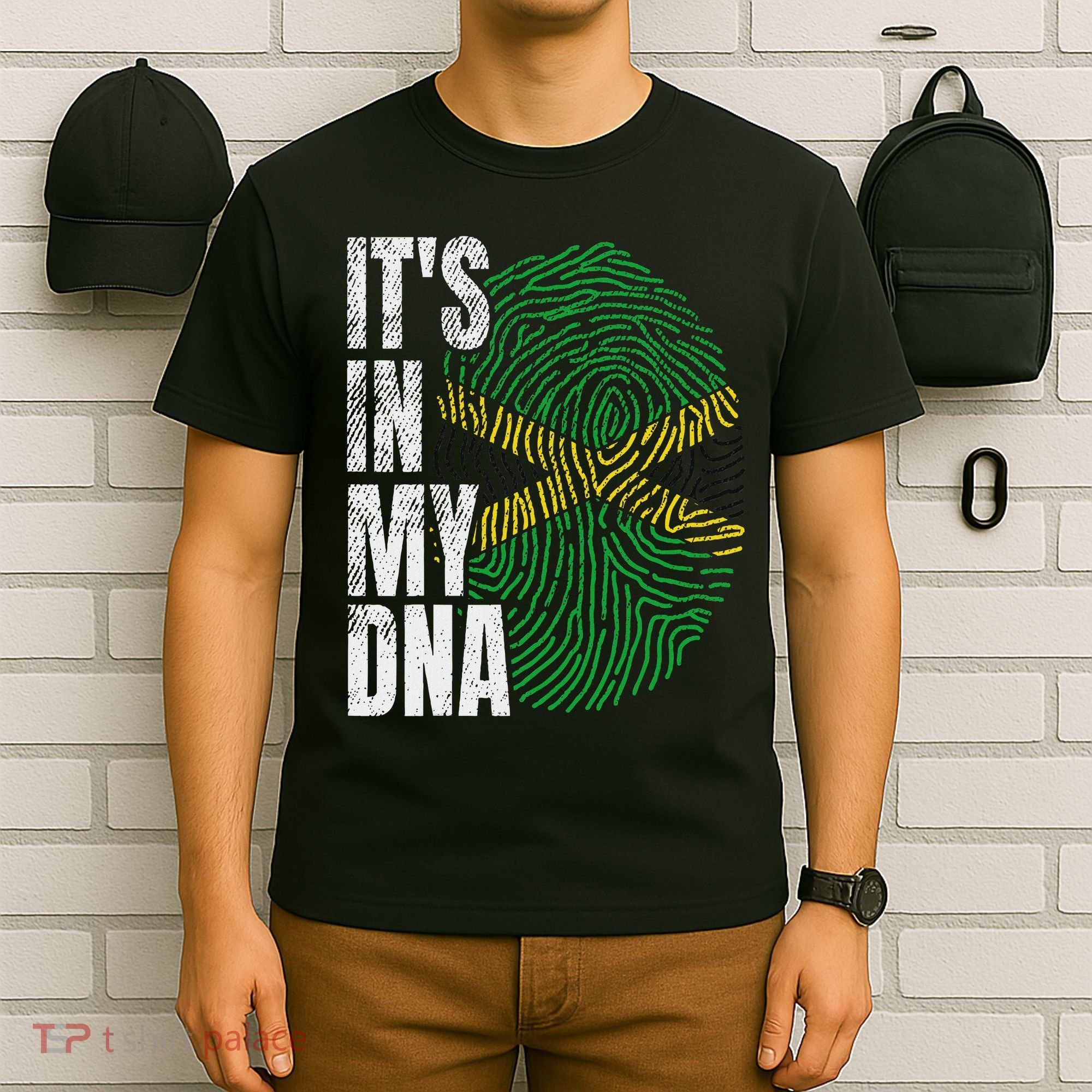 It's In My Dna Jamaican Flag Jamaica Boy Girl Gift T-Shirt