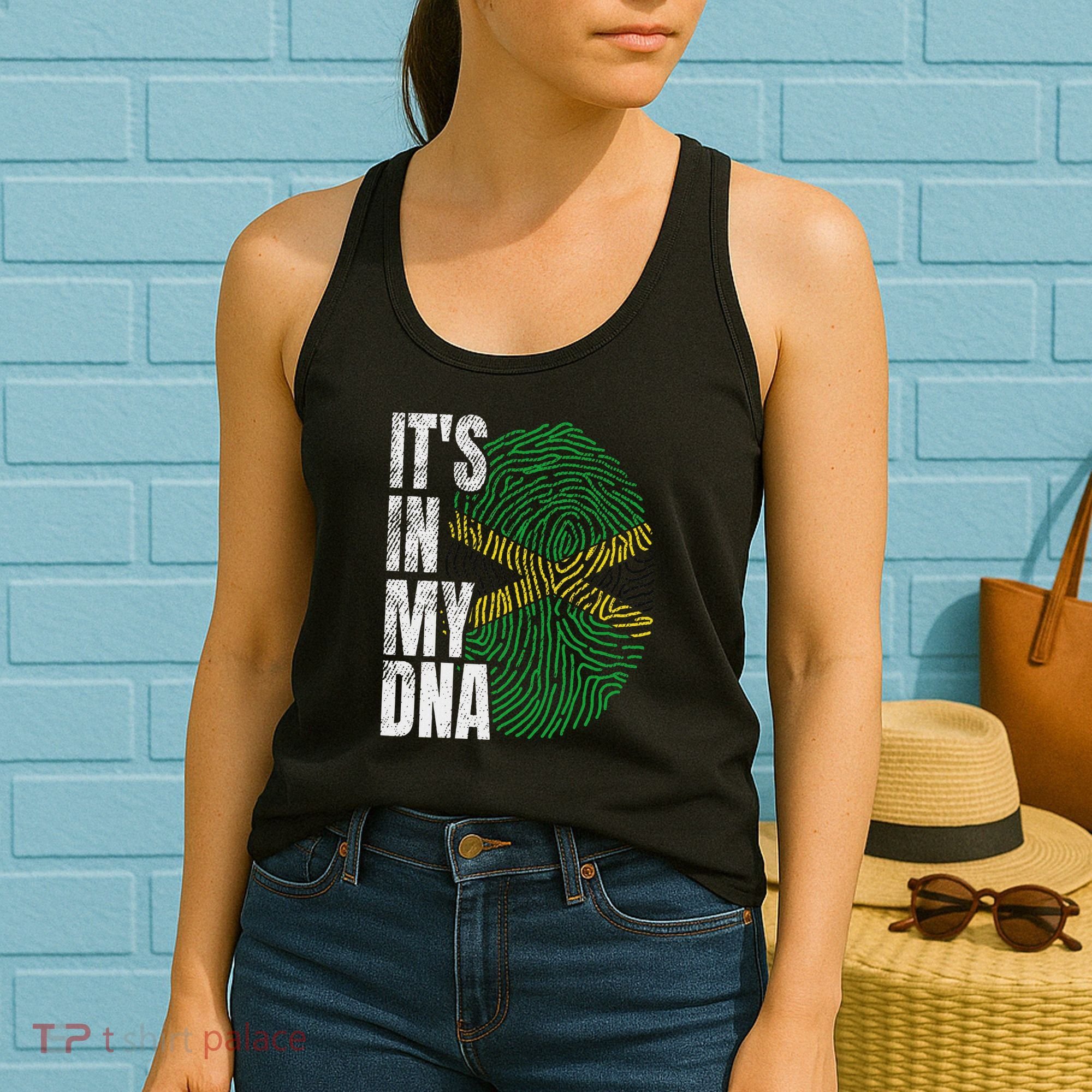 It's In My Dna Jamaican Flag Jamaica Boy Girl Gift Women's Tank Top