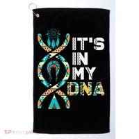 It's In My DNA Indigenous People's Day Native American Golf Towel thumb 0