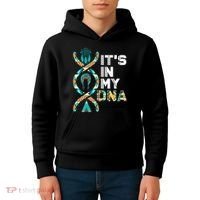 It's In My Dna Indigenous People's Day Native American Mens Kids Hoodie thumb 4