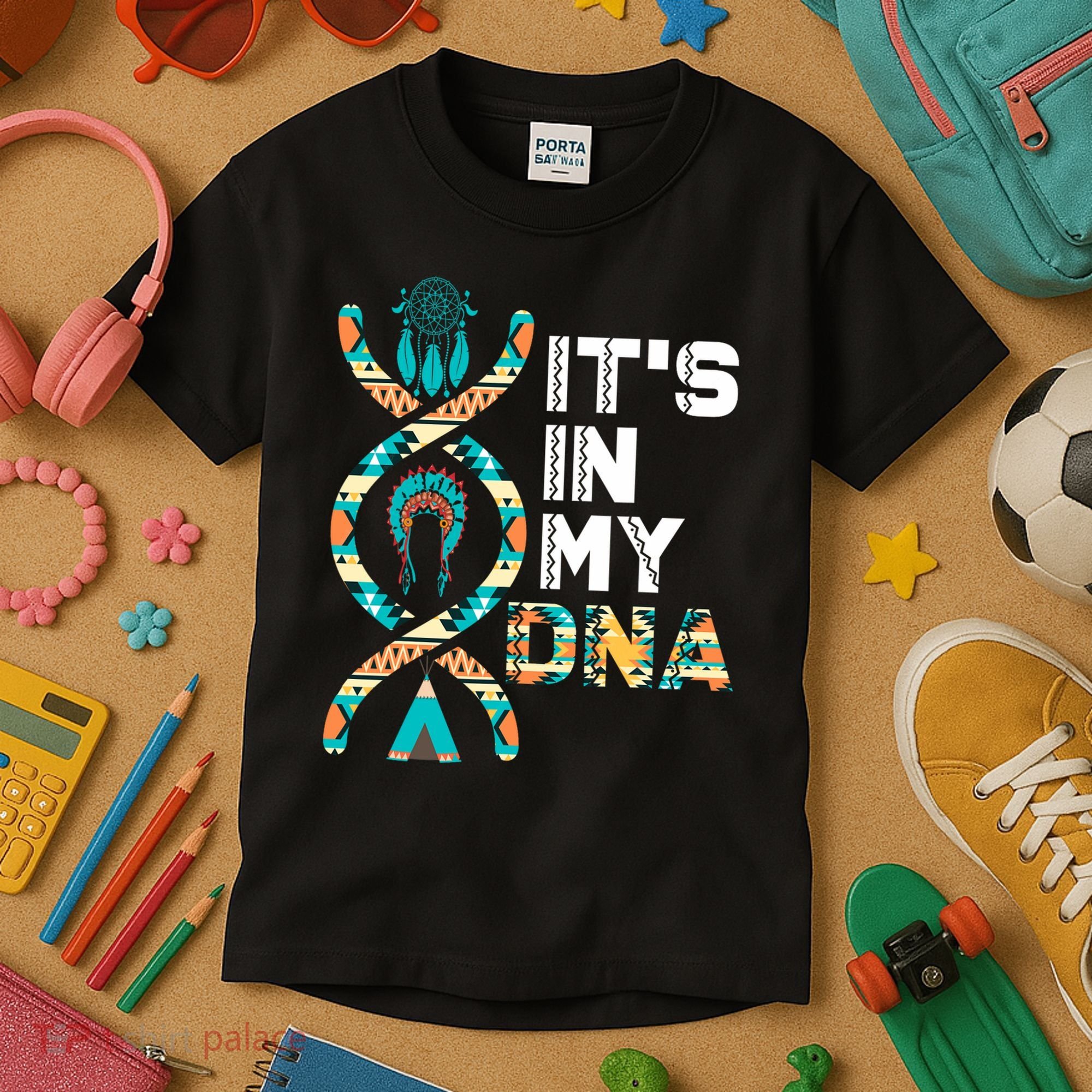 It's In My Dna Indigenous People's Day Native American Mens Kids T-Shirt