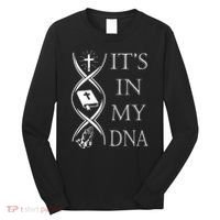 Its In My Dna Trust God Jesus Christian Faith Men Easter Day Long Sleeve Shirt thumb 0