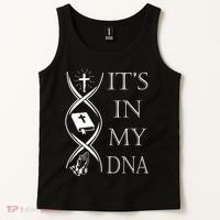 Its In My Dna Trust God Jesus Christian Faith Men Easter Day Tank Top thumb 2