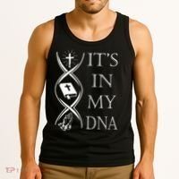 Its In My Dna Trust God Jesus Christian Faith Men Easter Day Tank Top thumb 3