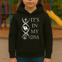 Its In My Dna Trust God Jesus Christian Faith Men Easter Day Kids Hoodie thumb 3