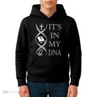 Its In My Dna Trust God Jesus Christian Faith Men Easter Day Kids Hoodie thumb 4