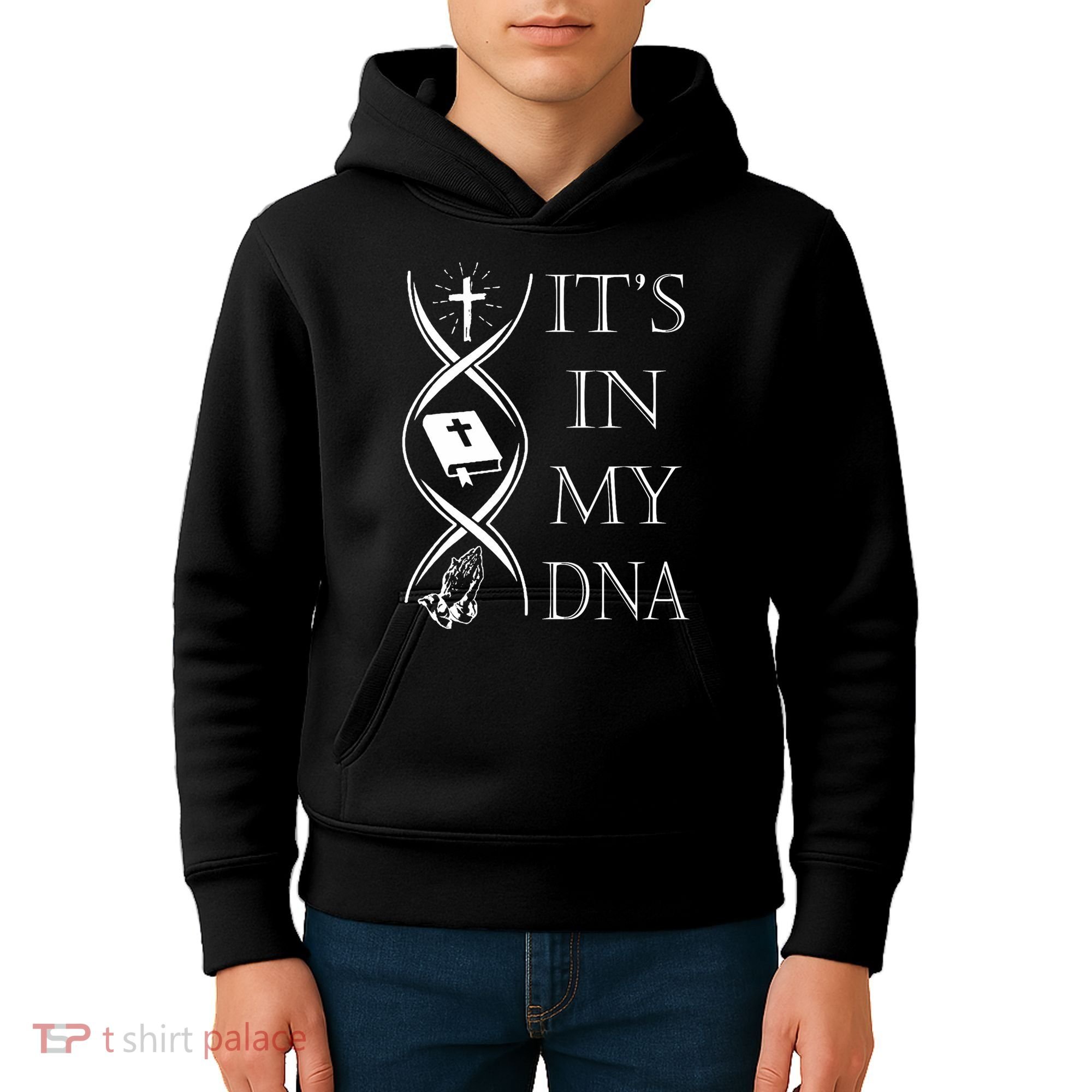 Its In My Dna Trust God Jesus Christian Faith Men Easter Day Kids Hoodie