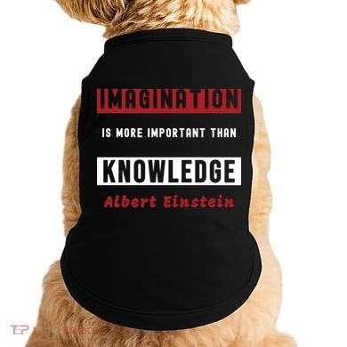 Imagination Is More Important Than Knowledge Albert Einstein Quote Funny Quote Doggie Tank
