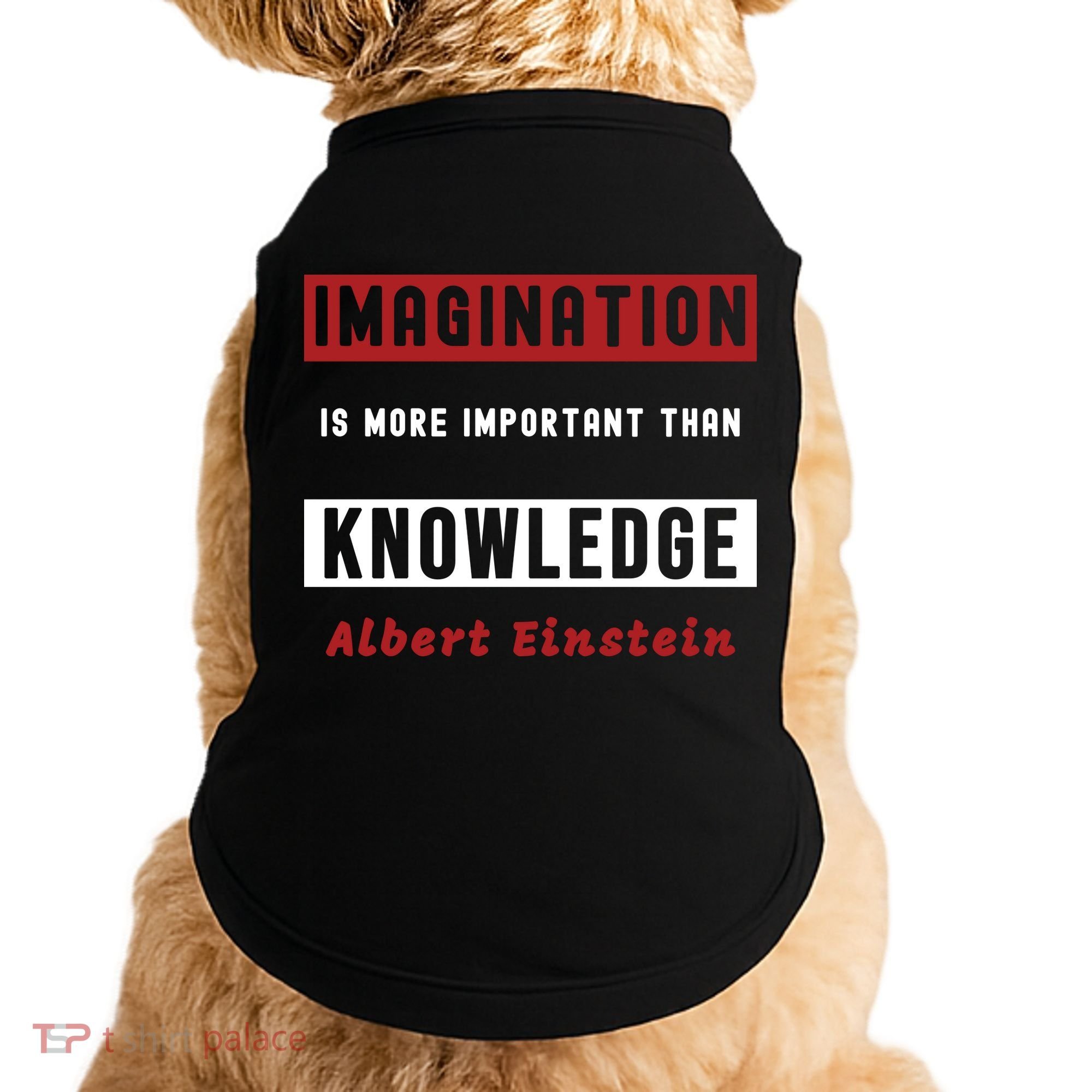 Imagination Is More Important Than Knowledge Albert Einstein Quote Funny Quote Doggie Tank
