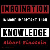 Imagination Is More Important Than Knowledge Albert Einstein Quote Funny Quote USA-Made Doggie Bandana thumb 2