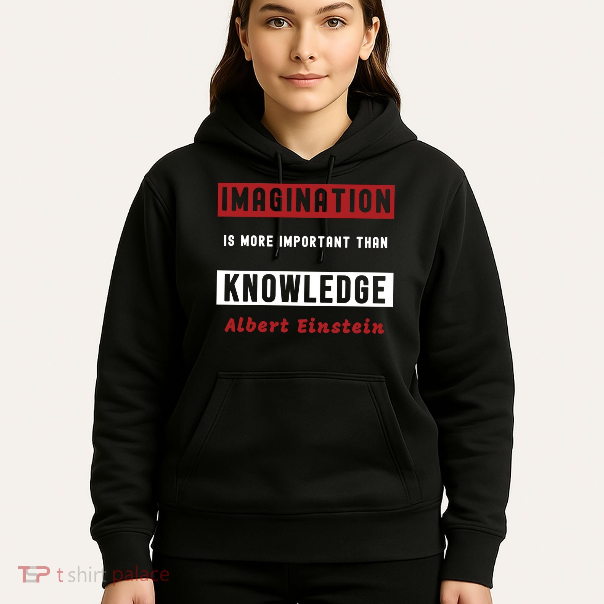 Imagination Is More Important Than Knowledge Albert Einstein Quote Funny Quote Hoodie