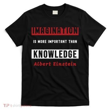Imagination Is More Important Than Knowledge Albert Einstein Quote Funny Quote T-Shirt
