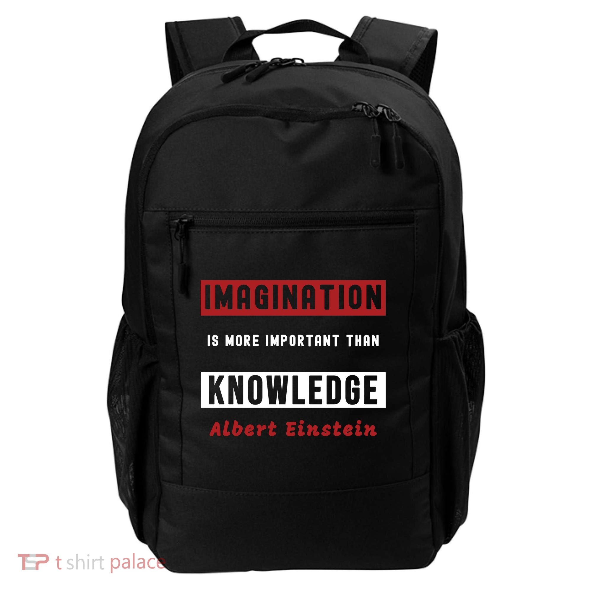 Imagination Is More Important Than Knowledge Albert Einstein Quote Funny Quote Backpack