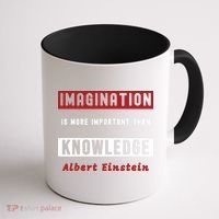 Imagination Is More Important Than Knowledge Albert Einstein Quote Funny Quote Coffee Mug thumb 1