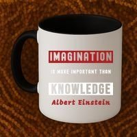 Imagination Is More Important Than Knowledge Albert Einstein Quote Funny Quote Coffee Mug thumb 2