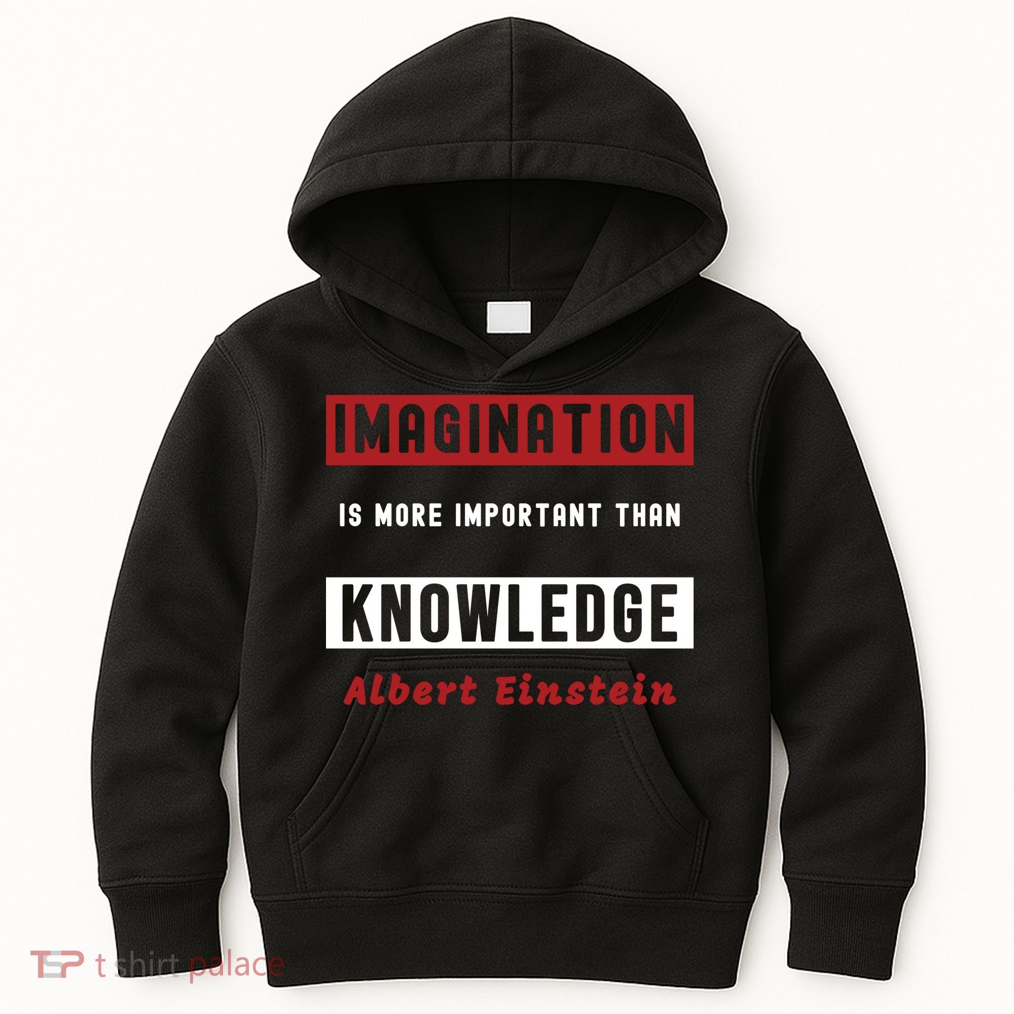 Imagination Is More Important Than Knowledge Albert Einstein Quote Funny Quote Kids Hoodie