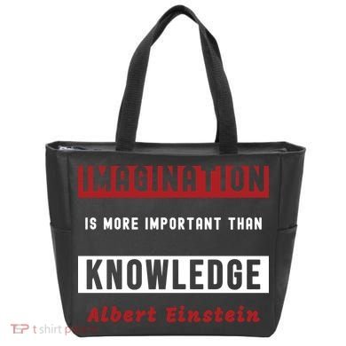 Imagination Is More Important Than Knowledge Albert Einstein Quote Funny Quote Tote Bag