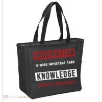 Imagination Is More Important Than Knowledge Albert Einstein Quote Funny Quote Tote Bag thumb 2