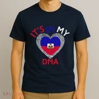 ItS In My Dna Haiti Flag Haitian Life Pride Haiti Patriotic T-Shirt thumb 3