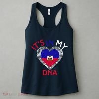 ItS In My Dna Haiti Flag Haitian Life Pride Haiti Patriotic Women's Tank Top thumb 3