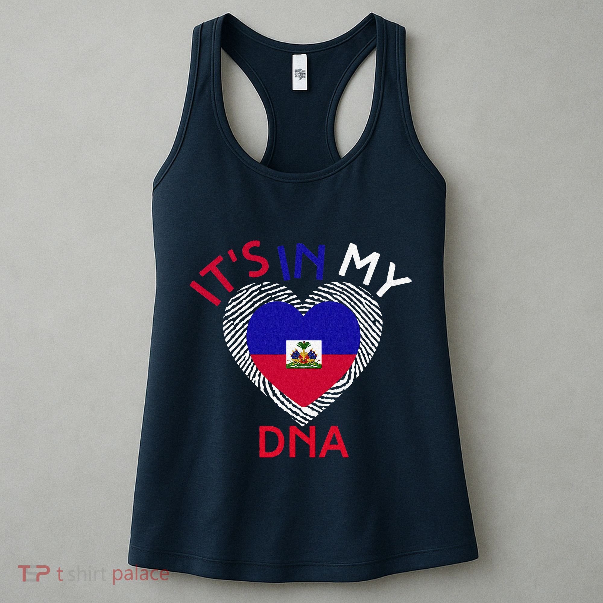 ItS In My Dna Haiti Flag Haitian Life Pride Haiti Patriotic Women's Tank Top