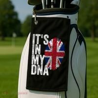 It's In My Dna England Union Jack Flag Christmas Gift Meaningful Gift Golf Towel thumb 2