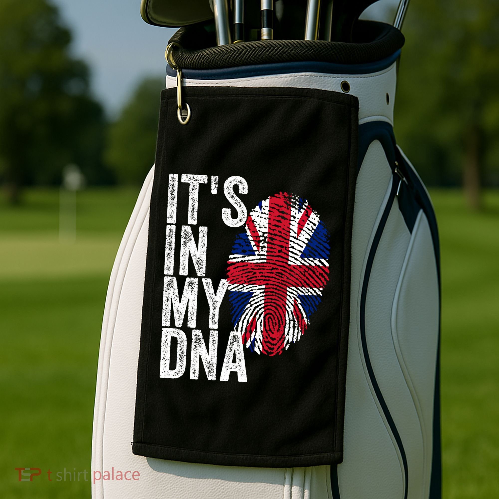 It's In My Dna England Union Jack Flag Christmas Gift Meaningful Gift Golf Towel