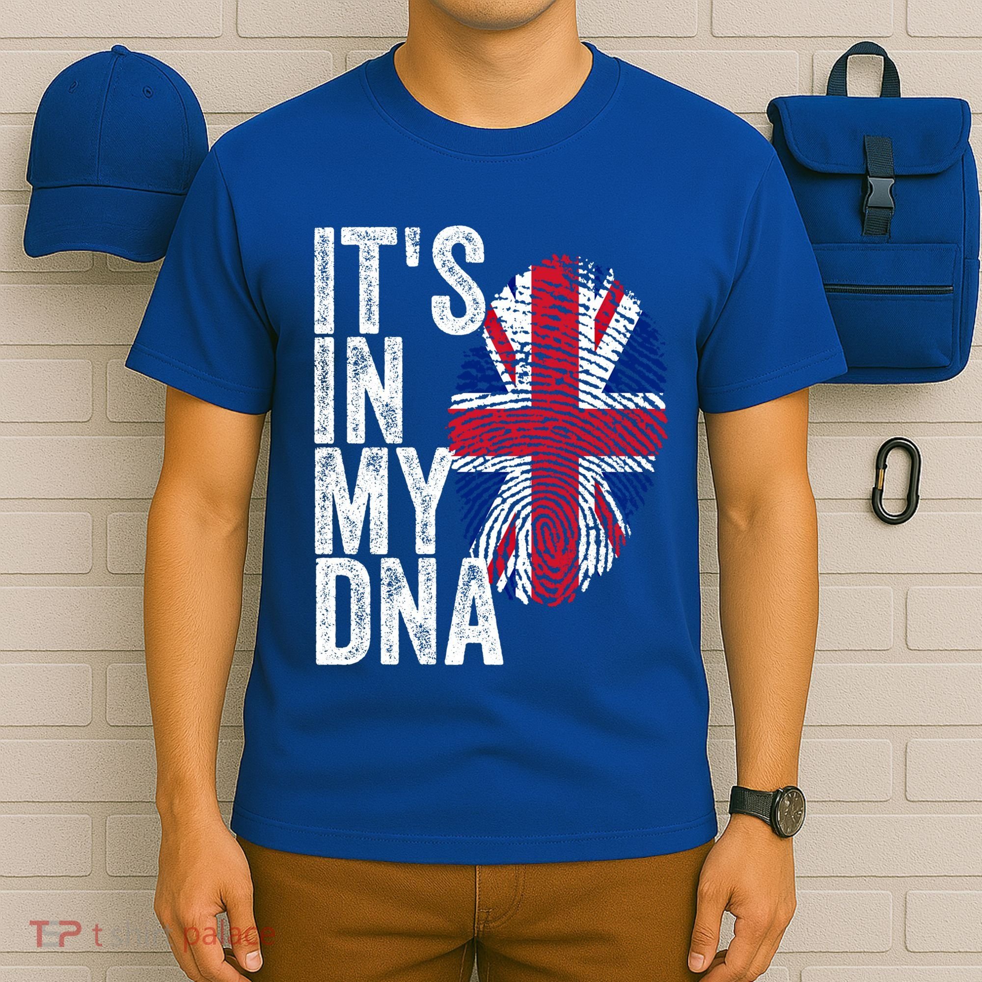 It's In My Dna England Union Jack Flag Christmas Gift Meaningful Gift T-Shirt