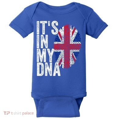 It's In My Dna England Union Jack Flag Christmas Gift Meaningful Gift Baby Bodysuit